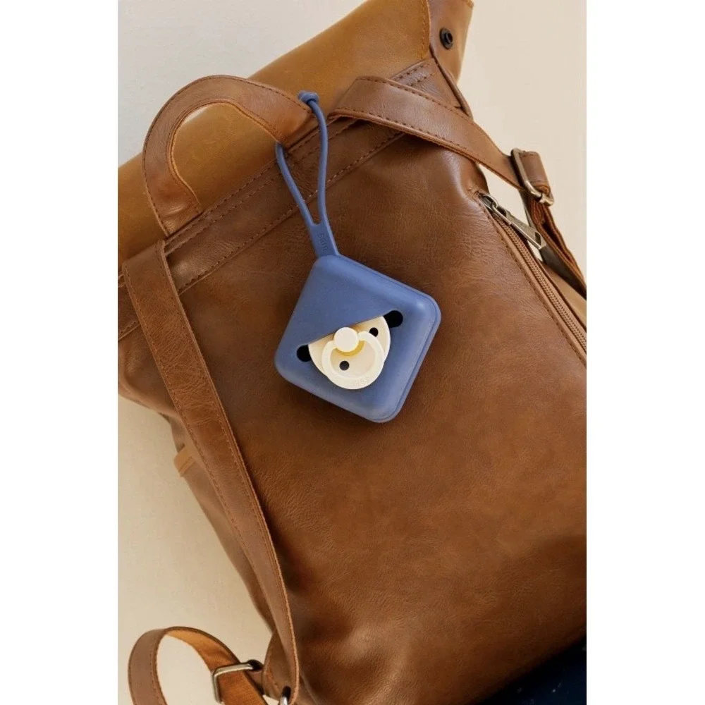 BIBS Silicone Premium Pacifier Case - Fits All Pacifiers-BPA Free - Blue